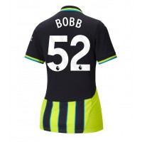 Echipament fotbal Manchester City Oscar Bobb #52 Tricou Deplasare 2024-25 pentru femei maneca scurta